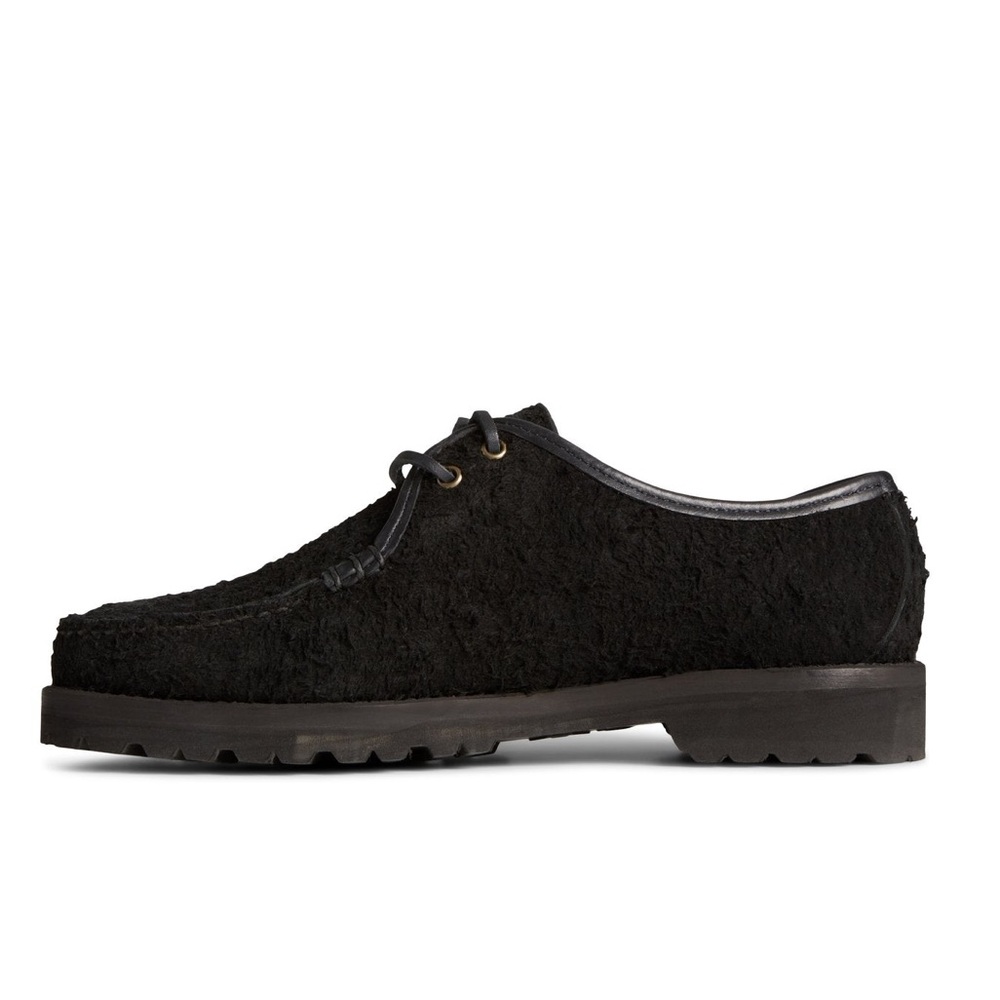 Sperry Captain's Oxford by Chris Echevarria black suede boat shoes winter vibram - Picture 12 of 16